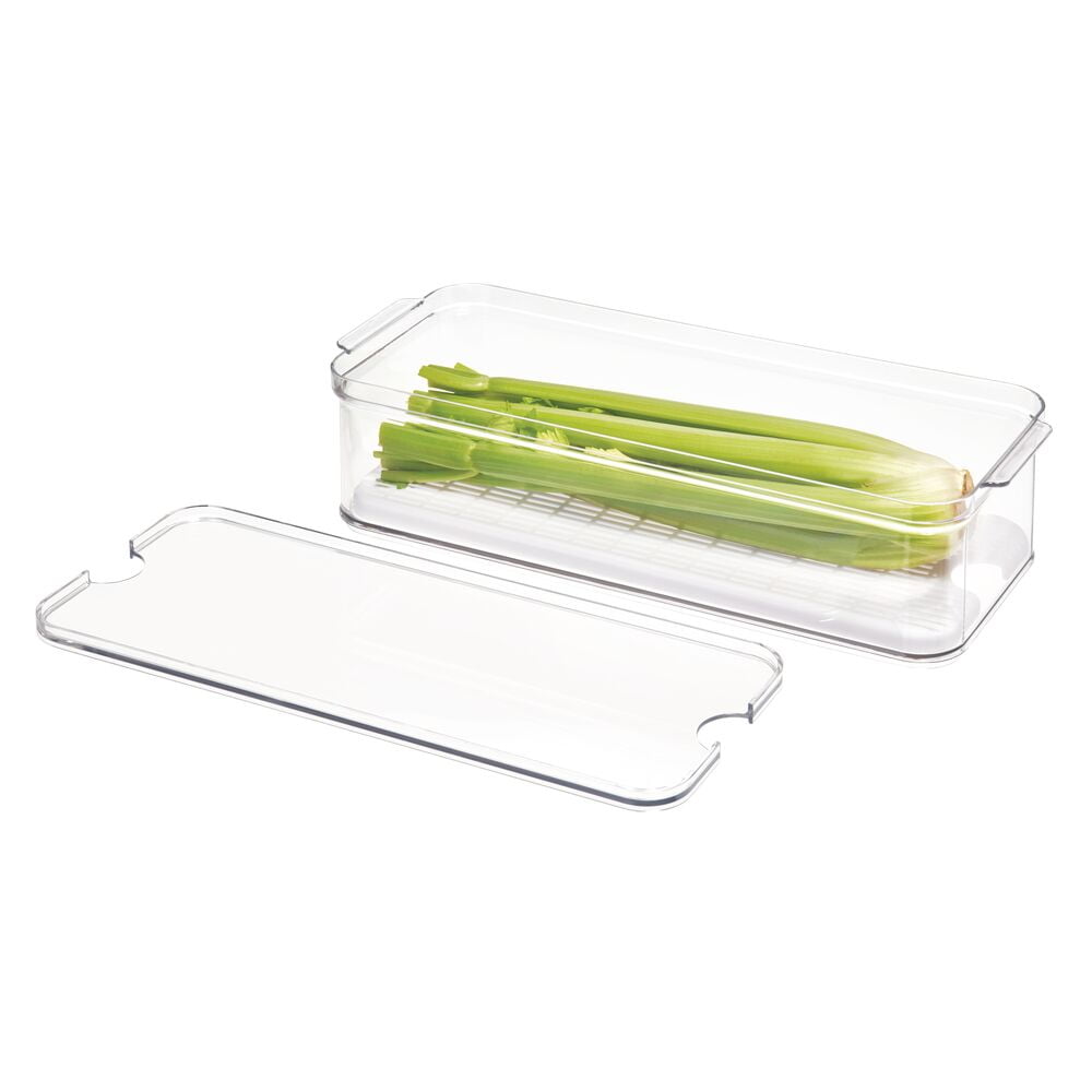 iDesign, Clear Plastic Large Produce Storage Bin with Lid