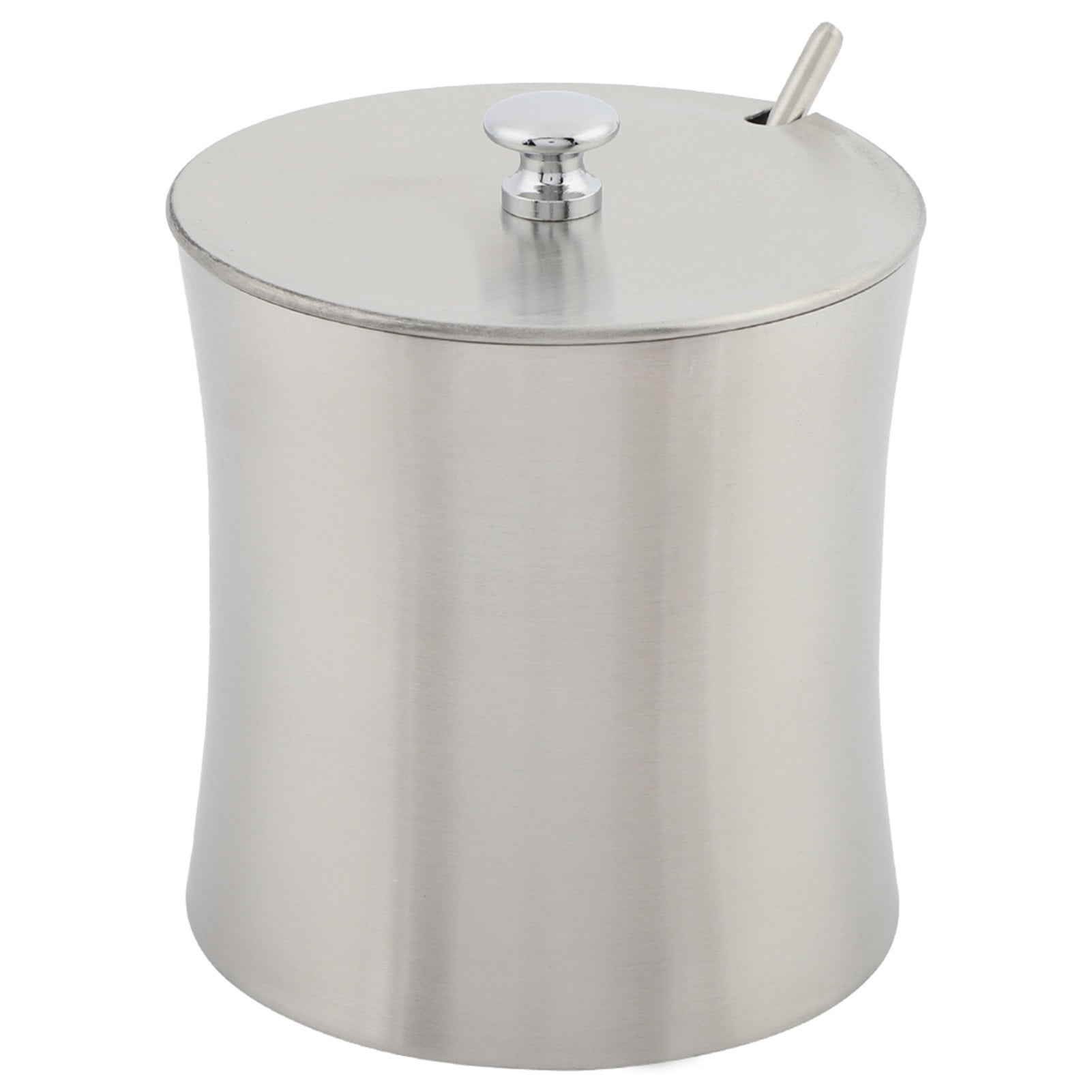 Pot à Condiments En Acier Inoxydable 400 Ml – Avec Couvercle Hermétique Et Cuillère Doseuse – Élégant Et Anti-Dérapant Pour Cuisine, Hôtel Ou Restaurant