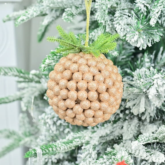 Christmas Tree Decorations 3.94inch Christmas Balls Christmas Ball Ornaments Beige Shatterproof Plastic Balls Decorative Pendant Big Hanging Ornaments for Xmas Tree Holiday Party Wedding Decor