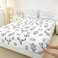 thumbnail image 3 of jejeloiu Bull Skull Bed Sheets,Boho Tribal King Sheets,Abstract Aztec Geometric Sheet Set For Men Women,Ultra Soft Home Decor,4-Piece, 3 of 7