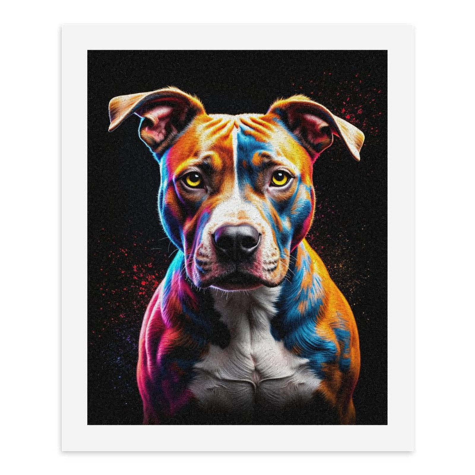 Paint by Numbers Kit for Adults, Colorful Dog Portrait Art Paint by Numbers, Easy Paint by Numbers Kit for Adults Beginner, DIY Adult Paint by Number Kits on Canvas, 12x16in Home Decor