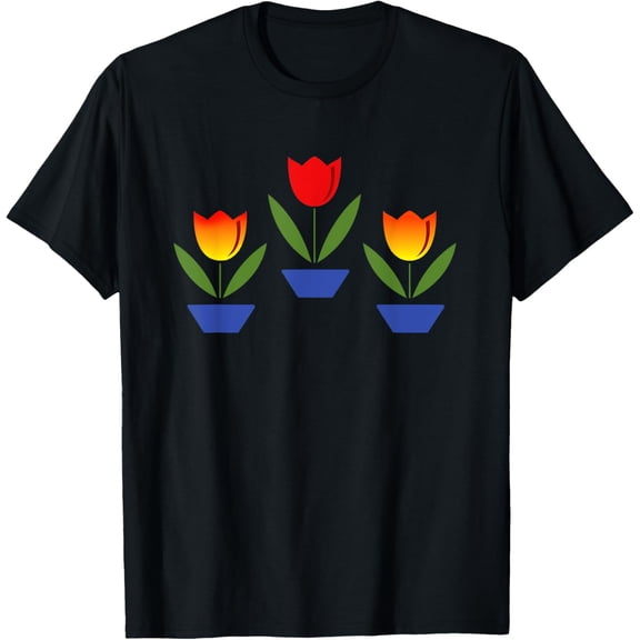 men and women can wear,Fire King Tulips Pyrex Flowers T-Shirt