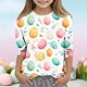 thumbnail image 1 of Blusas y camisas de manga larga con cuello redondo para niños con estampado de día de Pascua, manga 3/4/cuello redondo tres cuartos, camisa inferior y superior para niños, parte superior de poliéster, 1 of 5