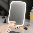 thumbnail image 4 of Espejo de Maquillaje LED con Sensor Táctil, 3 Modos de Luz (Blanca/Natural/Cálida), Brillo Ajustable, Plegable Portátil, 4 of 5
