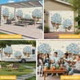 thumbnail image 6 of Blue Hydrangea Garage Door Cover Banner 7 x 8 FT,Spring Floral Leaves Butterfly Vintage Beige Garage Door Curtains Backdrop with Grommets for Indoor Outdoor Wall Party Porch Yard Decor Background, 6 of 9