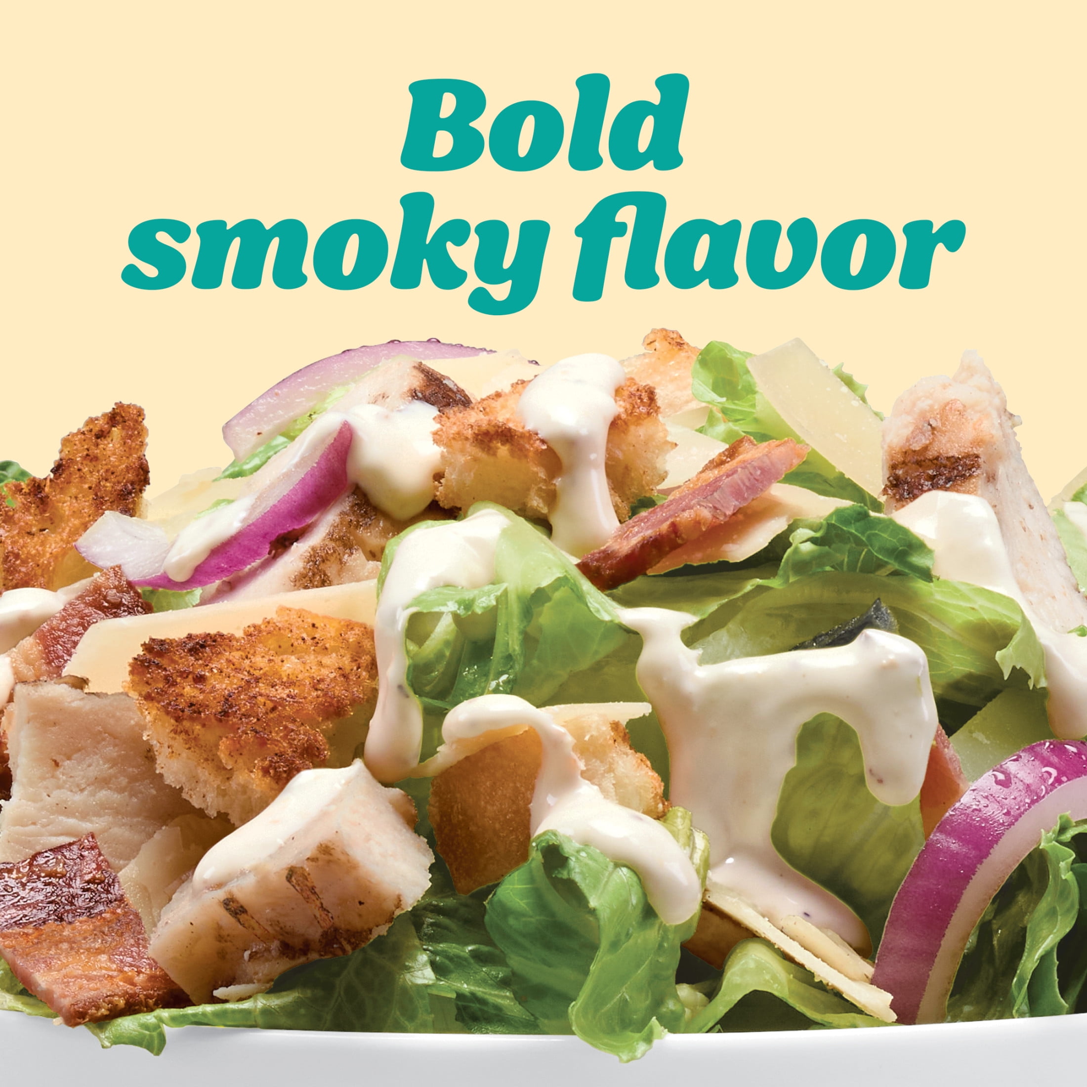 (6 pack) Kraft Caesar with Bacon Dressing, 16 fl oz Bottle