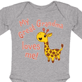 thumbnail image 4 of Inktastic My Great Grandma Loves Me- Cute Giraffe Boys or Girls Long Sleeve Baby Bodysuit, 4 of 5