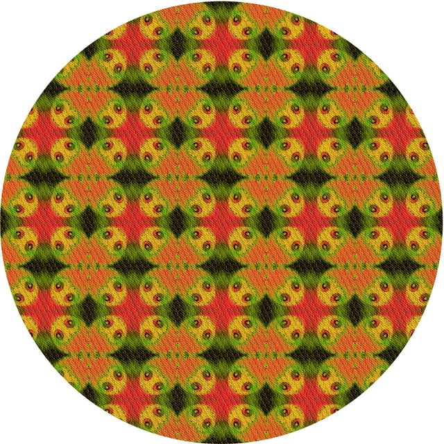 Ahgly Tapis d'Intérieur Lavable en Machine Carré Rouge Tomate, 3 Pieds Carré