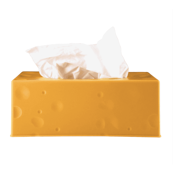 Tissue Box, Cheese, Yellow