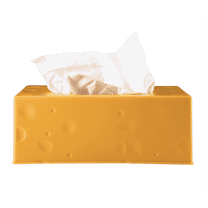 Tissue Box, Cheese, Yellow