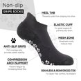 thumbnail image 6 of Busy Socks Medium Non Skid Grippy Socks for Women Elderly, Dark Gray, 2-Pack, 6 of 8