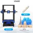 thumbnail image 4 of 1.75mm Filament Bundle, 1kg Spool High Fluidity Grey PLA Filament  for Ender 3 Ender 5, 4 of 7