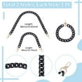 thumbnail image 3 of 2 cadenas acrílicas para bolso, 2 estilos, negras, planas, para bolso o cartera, 20-40 cm, repuesto para bolsos de mano., 3 of 9
