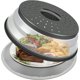 thumbnail image 1 of Tapa de microondas plegable con ventilación para alimentos, protector contra salpicaduras de microondas, cesta escurridora de frutas, gris, 1 of 8
