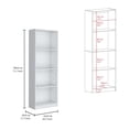 thumbnail image 3 of Utah 3 Piece Living Room Set with 3 Bookcases, White, 3 of 7