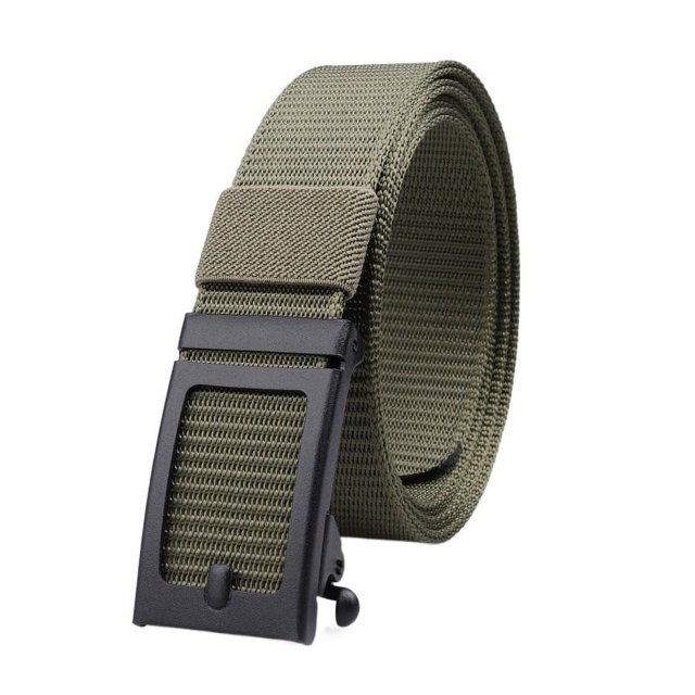 Cinturón de lona con hebilla de hierro, cinturón táctico de nailon de imitación, pantalones casuales de moda para hombres con lunares, estilo táctico de uso versátil
