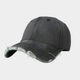 thumbnail image 2 of Prolriy Baseball Cap Hats for Men Women Spring/Summer Big Headband Soft Top Solid Color Washed Edged Duck Tongue Hat Baseball Hat Trucker Hat Black, 2 of 4