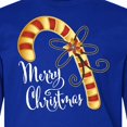 thumbnail image 4 of Inktastic Merry Christmas Red and Gold Candy Cane Long Sleeve Youth T-Shirt, 4 of 5