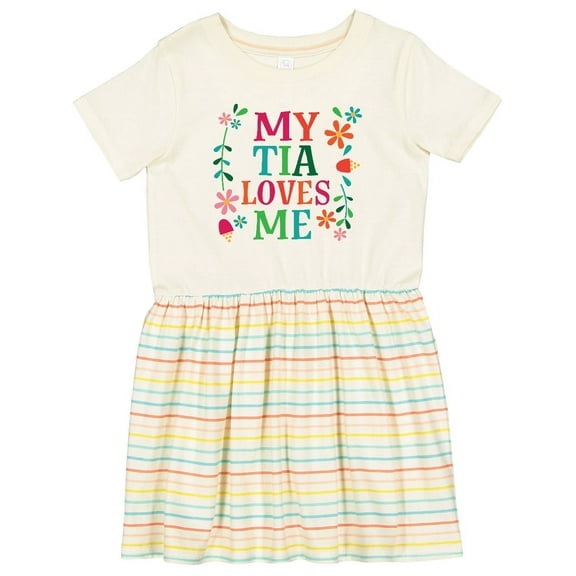 Inktastic My Tia Loves Me Niece Girls Toddler Dress