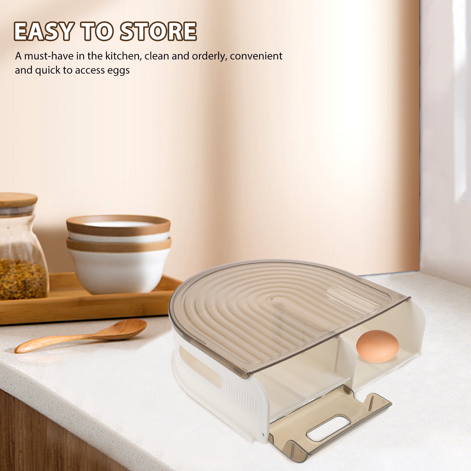 WHAMVOX Egg Holder Box for Storage Use Made of Plastic Multi Color Suitable for Refrigerator Side Door with