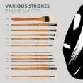 thumbnail image 3 of ARTIFY 15 Pieces Chungking Bristle Paint Brush Set, Nature Series, Perfect for Oil and Acrylic Painting with a Free Carrying Box, 3 of 7