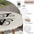 thumbnail image 3 of Letter V Round Tablecloth for 36-44 Inch Tables, Fitted Table Cover with Elastic Edge, Monogram Words Waterproof Outdoor Table Cloth Protector for Patio Garden Dinner Picnic, 3 of 9