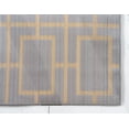 thumbnail image 4 of Marilyn Monroe Runner Geometric Modern Area Rug, Gray/Gold, 2" x 10", 4 of 8