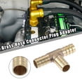 thumbnail image 2 of Unique Bargains 6Set 12mm T Shaped Hose Barb T Barbed Tube Pipe Fitting Brass Hose Fitting Connector with Clamps, 2 of 6