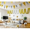 thumbnail image 5 of Silver Metallic Foil Fringe Ceiling Decoration for Holiday,Metallic Foil Ceiling Fringe Curtains,Portable Backdrop Decorations for Birthday,Home,4Pack, 5 of 5
