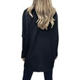 thumbnail image 6 of MOSHU Oversized Turtleneck Sweater for Women Asymmetric Hem Pullover Sweaters Top, 6 of 7