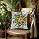 thumbnail image 4 of Fiudx Funda de Almohada Floral con Diseño de Bordado Vibrante, Tela de Lino Suave con Cremallera Invisible, Decoración de Sofá para El Hogar, Elegante Accesorio para La Sala de Estar, Fácil de Limpia, 4 of 6