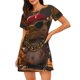 thumbnail image 1 of Balery Hip-Hop Guinea Pig. Camisón de manga corta con cuello redondo para mujer, cómodo y elegante., 1 of 6