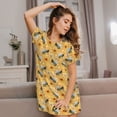 thumbnail image 3 of Lsque Bee Wasp Pattern Nightgowns for Women Sleep Shirts Short Sleeve Nightshirt Pullover Nightdress Soft Sleepwear Relaxed Fit Nightdress, 3 of 6