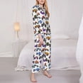 thumbnail image 3 of Hirioo Cartoon Monster Trucks1 for Women's Pajama Sets 2 Piece Pjs Women's Long-Sleeved Pajama Set Button Down Sleepwear,S-XXL-XX-Large, 3 of 7
