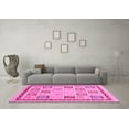 thumbnail image 3 of Ahgly Company Indoor Round Oriental Pink Modern Area Rugs, 6' Round, 3 of 4