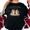 Black-3, variant on Women's Watercolor Sleeping Easter Bunny in Wildflower Meadow with Butterflies Graphic T Shirt Short Sleeve Round Neck Top Black S-5XL