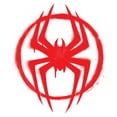 thumbnail image 2 of Girls Marvel: Spider-Man: Across the Spider-Verse Graffiti Red Logo T Shirt, 2 of 4
