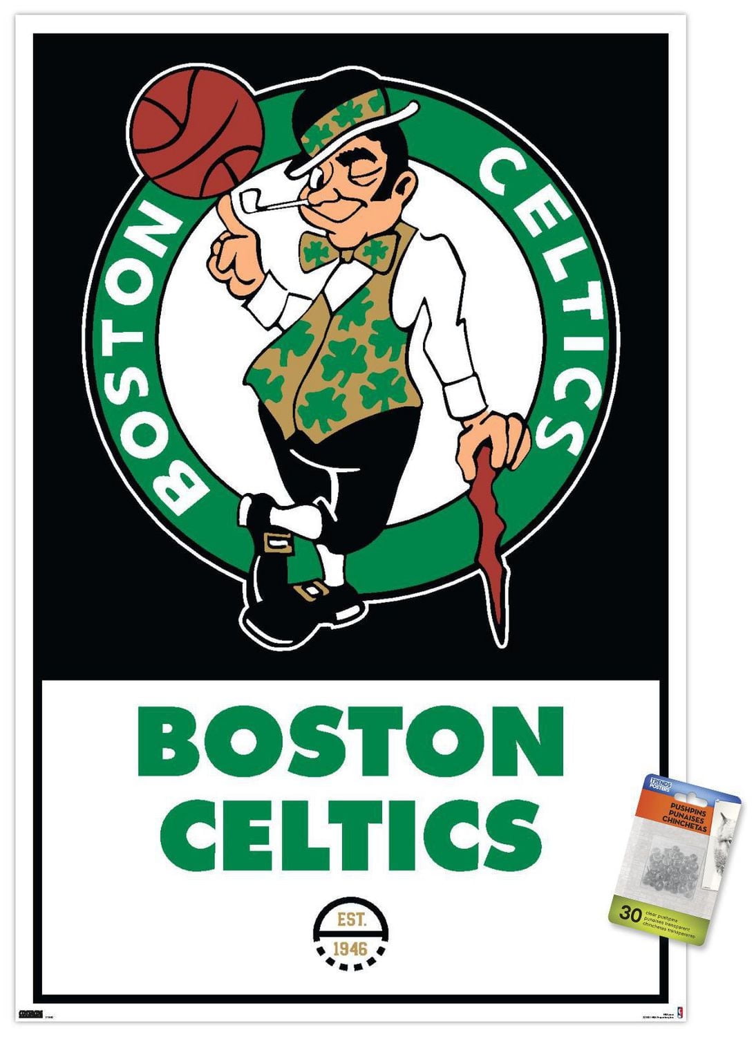 NBA Boston Celtics - Logo 21 Wall Poster, 14.725" x 22.375"