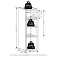 thumbnail image 3 of Furinno FULDA Set of 2. 2-Tier 6-In Width Narrow Bookcase. Blackwood, 3 of 5