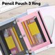 thumbnail image 2 of Pencil Pouch 3 Ring, Zipper Pencil Pouches Case Binder Cosmetic Bag 2 Pack, 2 of 5