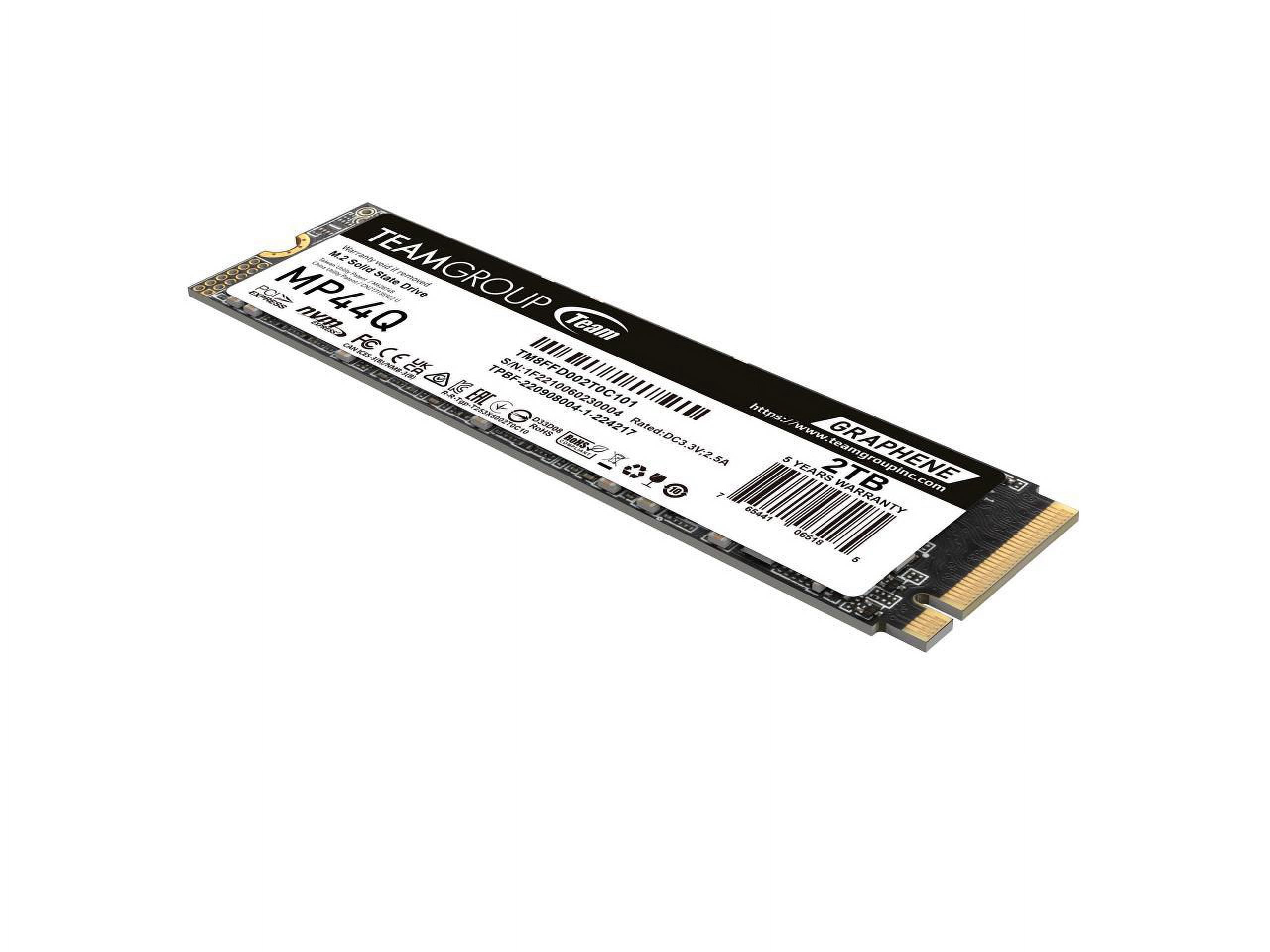 TEAMGROUP MP44Q 2TB PCIe Gen4 x4 M.2 2280 SSD Laptop & Desktop & NUC & NAS compatible, Speed up to 7400MB/s (TM8FFD002T0C101)