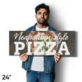 thumbnail image 4 of Neapolitan Pizza Vinyl Decal 5 Pack of 24 Inch x 9 Inch Weatherproof Heavy-Duty Adhesive Backing | Authentic Italian Cuisine, Freshly Made, Restaurant Promotions | Made in USA, 4 of 6