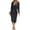 Black, variant on BAETEUY Women Dress Cross V Neck Lace-up Slim Fit Sheath Long Sleeves Knee Length Knitted Slim Fit Elastic Midi Dress Shopping Dating Dress