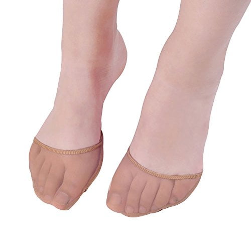 Triplewood Women's Toe Topper Socks Non Slip Toe Cover No Show Half