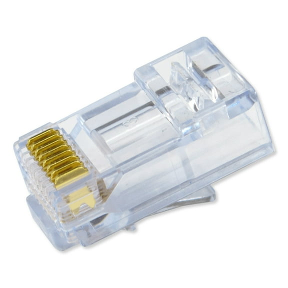 Simply45 S45-1550 Pass-Through RJ45 Modular Plug for Cat5e UTP Unshielded (100 Pack)