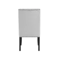 thumbnail image 6 of Black Gray 6Pc Dining Set White Genuine Marble Table Upholstered Wing Back Chair Bench Furniture, 6 of 9