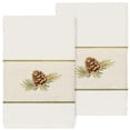 thumbnail image 2 of Linum Home Textiles 2-Pieces Nature Turkish Cotton Hand Towel Set, 16" x 30", Off-White, 2 of 3