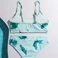thumbnail image 2 of Vedolay Girls Swimsuit Girl's 2 Piece Floral Print Ruffle Hem Bikini Set Sleeveless Spaghetti Strap Swimsuit,Blue 7-8 Years, 2 of 5