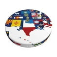 thumbnail image 1 of Balery The Map Of United States Fundas de asiento para taburete de bar redondo de tela de terciopelo ajustables que protegen de arañazos y manchas para sillas de 14 a 17 pulgadas.-12 inch, 1 of 7