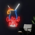 thumbnail image 2 of Handmadetneonsign Cocktail Party Neon Light, Cocktail Neon Sign, Wine Bar Led Light, Club Bistro, 2 of 5